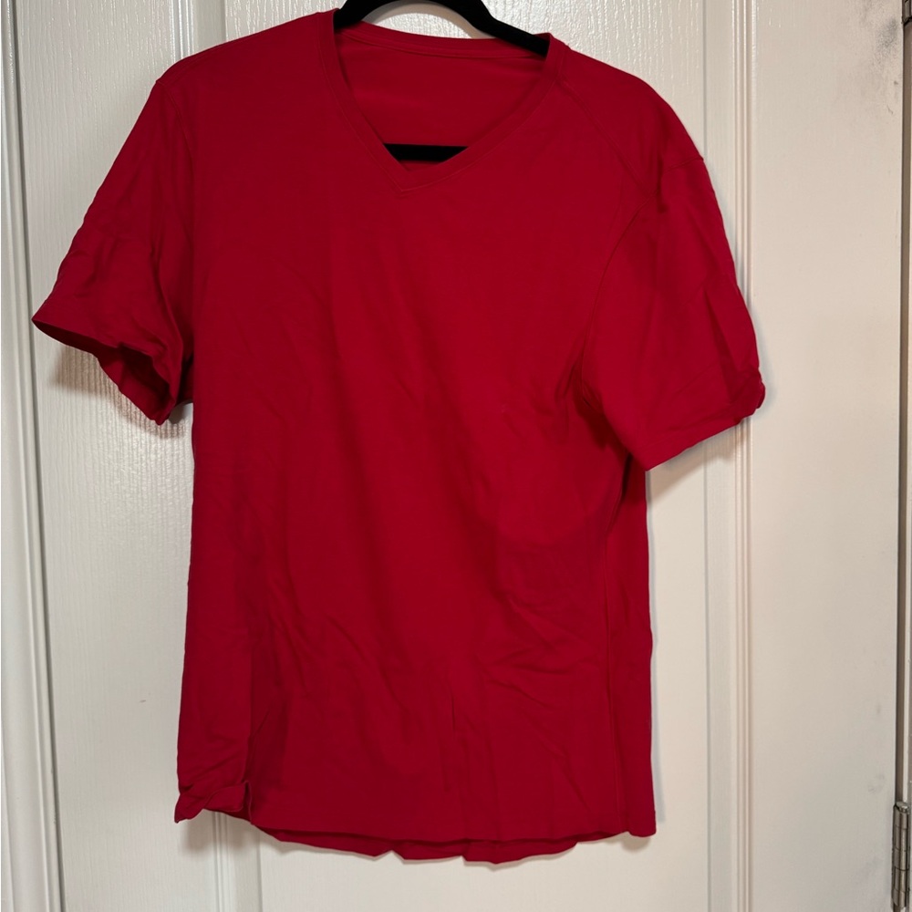 Vibrant Red V-Neck T-Shirt
